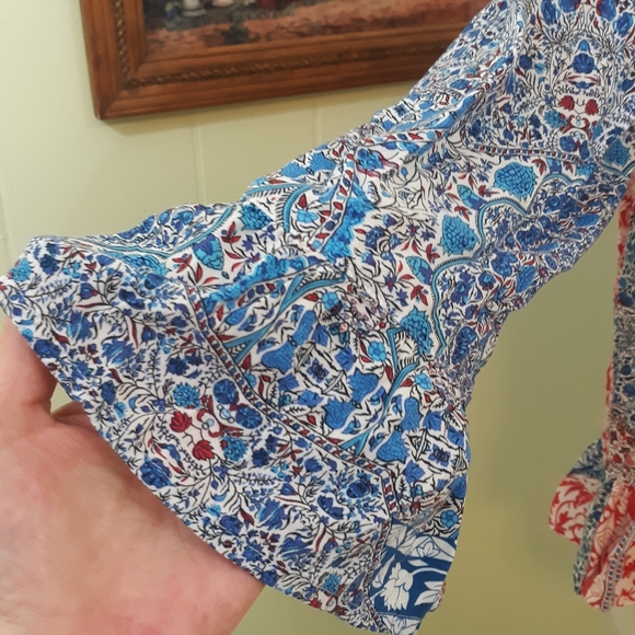 Sanctuary bell sleeve peasant top blouse large *F - Picture 6 of 6